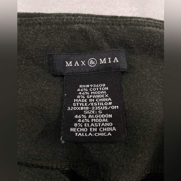 Max Mia Legging Thighs Dark Green Olive Woman’s Size S - Picture 9 of 9